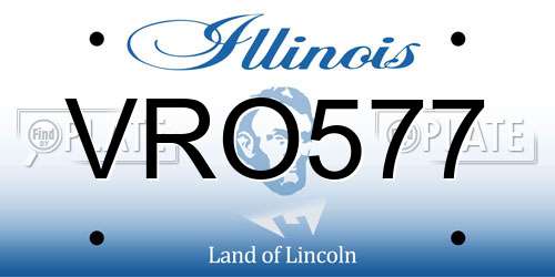 VRO577 Illinois License Plate