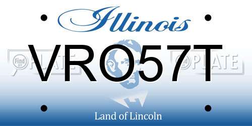 VRO57T Illinois License Plate
