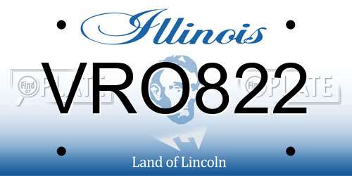 VRO822 Illinois License Plate