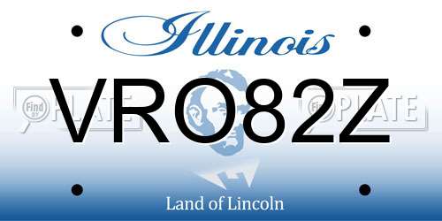 VRO82Z Illinois License Plate