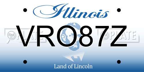 VRO87Z Illinois License Plate