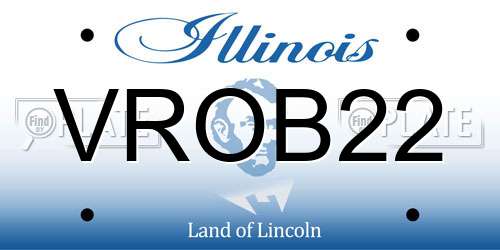 VROB22 Illinois License Plate