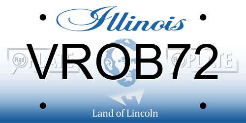 VROB72 Illinois License Plate