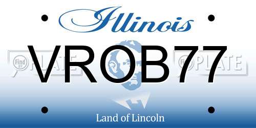 VROB77 Illinois License Plate