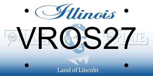 VROS27 Illinois License Plate