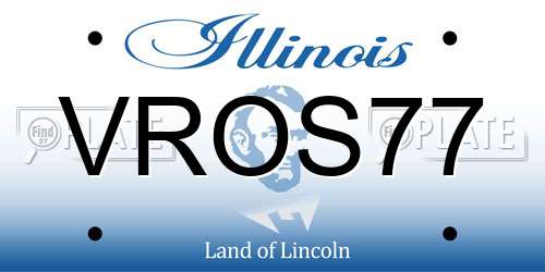 VROS77 Illinois License Plate