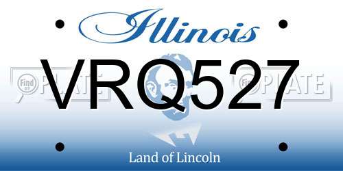 VRQ527 Illinois License Plate