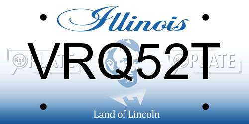 VRQ52T Illinois License Plate