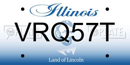 VRQ57T Illinois License Plate