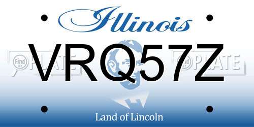 VRQ57Z Illinois License Plate