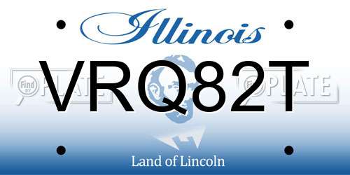 VRQ82T Illinois License Plate