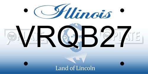 VRQB27 Illinois License Plate