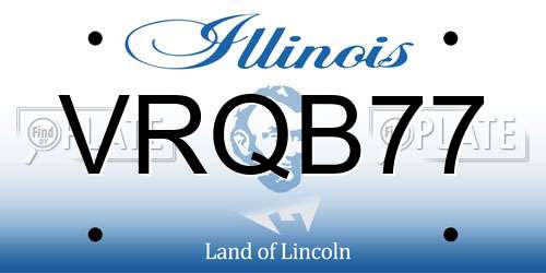 VRQB77 Illinois License Plate