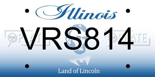 VRS814 Illinois License Plate