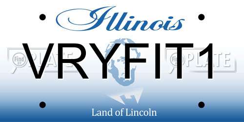 VRYFIT1 Illinois License Plate