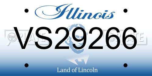 VS29266 Illinois License Plate