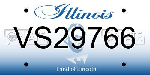 VS29766 Illinois License Plate