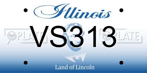 VS313 Illinois License Plate