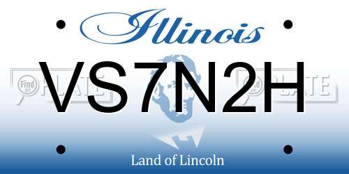 VS7N2H Illinois License Plate