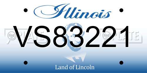 VS83221 Illinois License Plate
