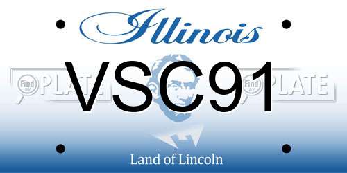 VSC91 Illinois License Plate