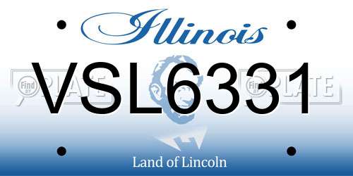 VSL6331 Illinois License Plate