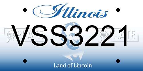 VSS3221 Illinois License Plate