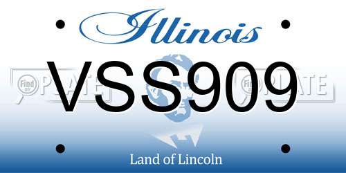 VSS909 Illinois License Plate