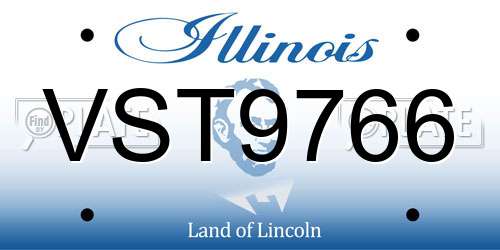 VST9766 Illinois License Plate
