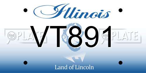 VT891 Illinois License Plate
