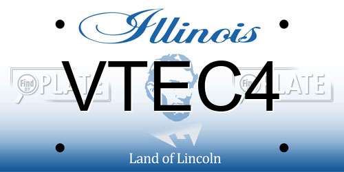 VTEC4 Illinois License Plate