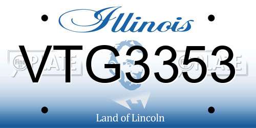 VTG3353 Illinois License Plate