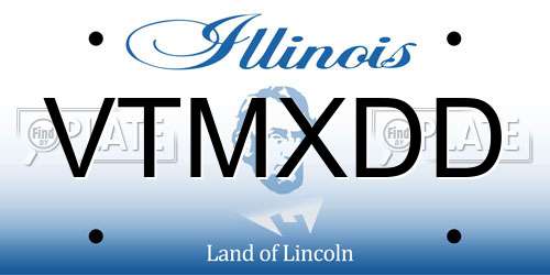 VTMXDD Illinois License Plate