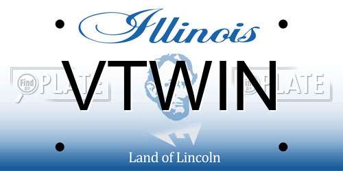 VTWIN Illinois License Plate