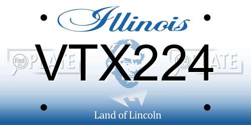 VTX224 Illinois License Plate