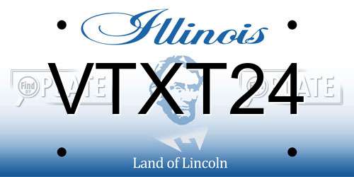 VTXT24 Illinois License Plate