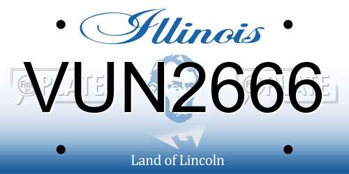 VUN2666 Illinois License Plate