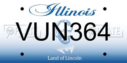 VUN364 Illinois License Plate