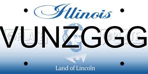 VUNZGGG Illinois License Plate