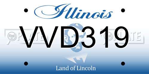 VVD319 Illinois License Plate