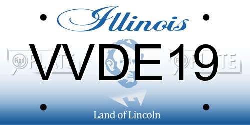 VVDE19 Illinois License Plate