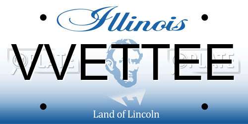 VVETTEE Illinois License Plate