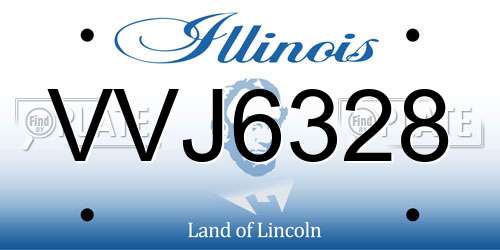 VVJ6328 Illinois License Plate
