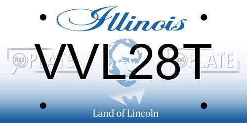 VVL28T Illinois License Plate