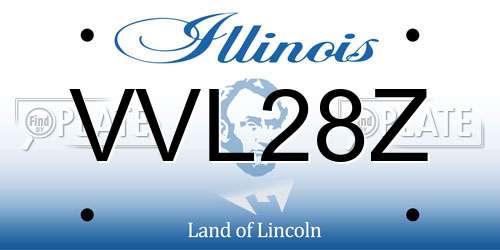 VVL28Z Illinois License Plate