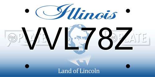 VVL78Z Illinois License Plate