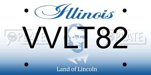VVLT82 Illinois License Plate