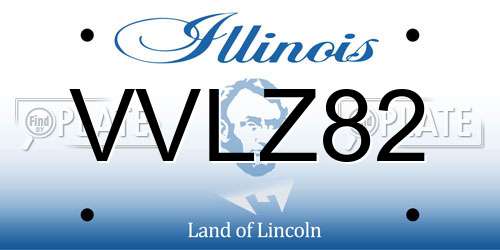 VVLZ82 Illinois License Plate