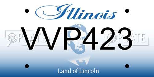 VVP423 Illinois License Plate