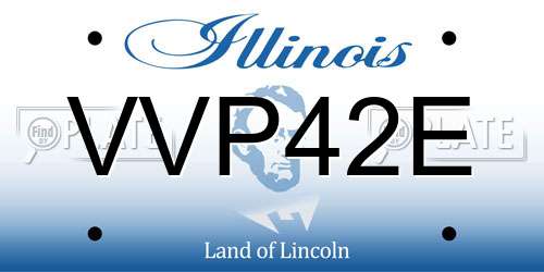 VVP42E Illinois License Plate